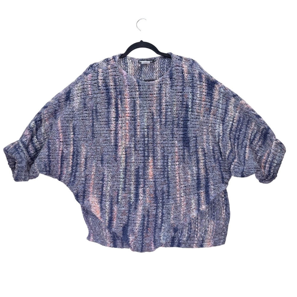 Berretti Sweater Women S/M Blue Purple‎ Excellent Batwing Chunky Knit Italy